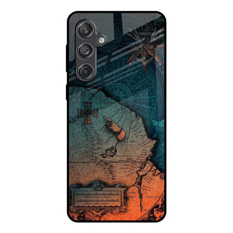 Geographical Map Samsung Galaxy M55 5G Glass Back Cover Online