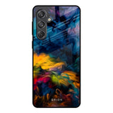 Multicolor Oil Painting Samsung Galaxy M55 5G Glass Back Cover Online