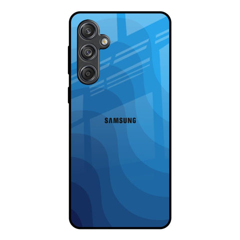 Blue Wave Abstract Samsung Galaxy M55 5G Glass Back Cover Online