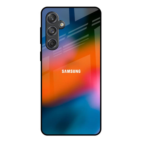 Fiery Orange Samsung Galaxy M55 5G Glass Back Cover Online