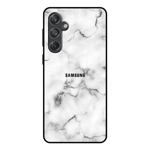 Satin White Marble Samsung Galaxy M55 5G Glass Back Cover Online