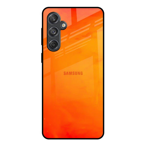 Tangy Orange Samsung Galaxy M55 5G Glass Back Cover Online