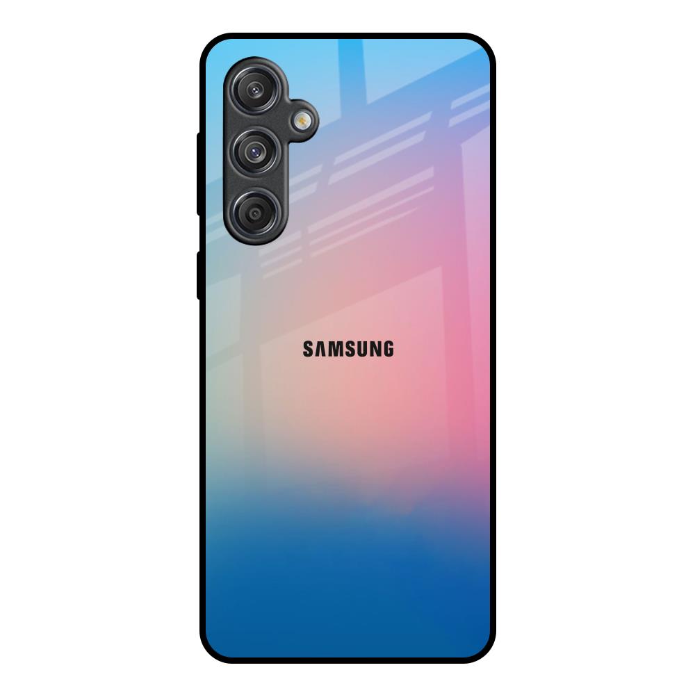 Blue & Pink Ombre Samsung Galaxy M55 5G Glass Back Cover Online