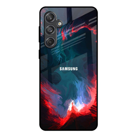 Brush Art Samsung Galaxy M55 5G Glass Back Cover Online