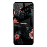 Tropical Art Flower Samsung Galaxy M55 5G Glass Back Cover Online