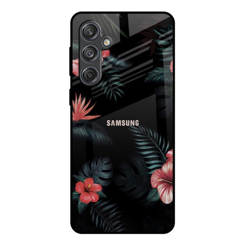 Tropical Art Flower Samsung Galaxy M55 5G Glass Back Cover Online