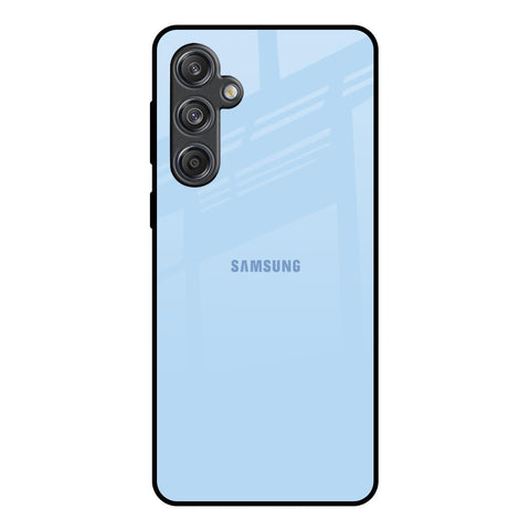 Pastel Sky Blue Samsung Galaxy M55 5G Glass Back Cover Online