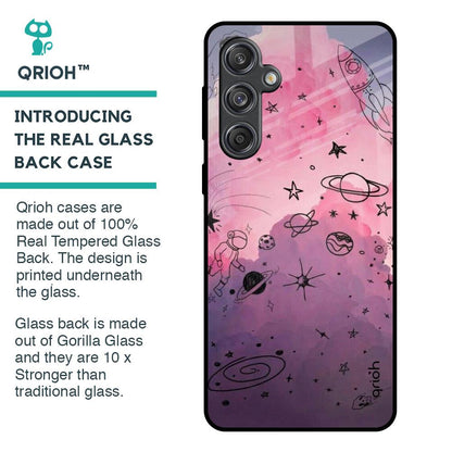 Space Doodles Glass Case for Samsung Galaxy M55 5G