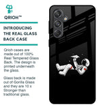 Space Traveller Glass Case for Samsung Galaxy M55 5G