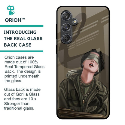 Blind Fold Glass Case for Samsung Galaxy M55 5G