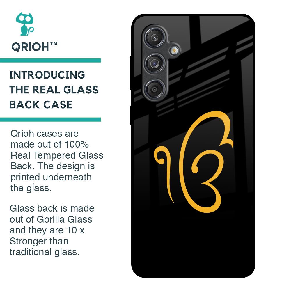 Luxury Fashion Initial Glass Case for Samsung Galaxy M55 5G