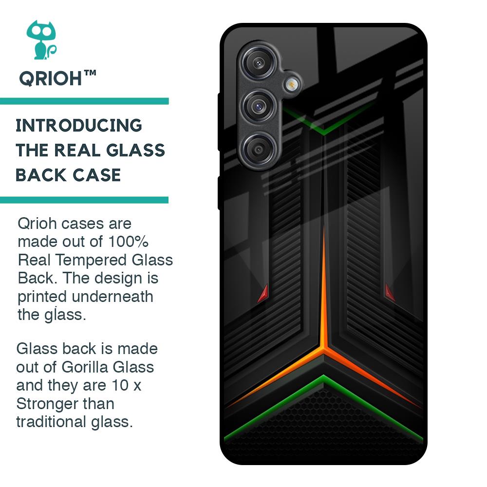 Modern Ultra Chevron Glass Case for Samsung Galaxy M55 5G
