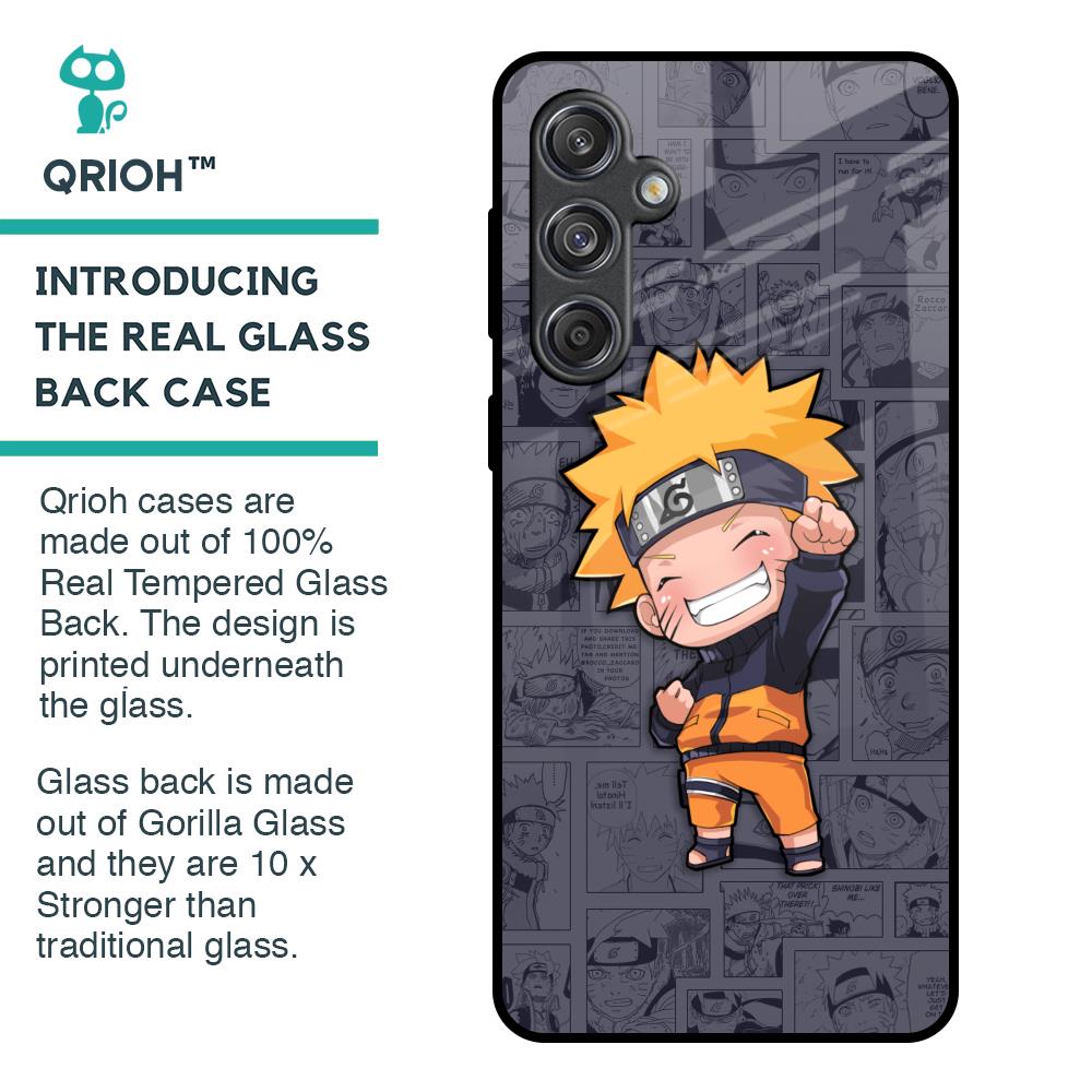 Orange Chubby Glass Case for Samsung Galaxy M55 5G