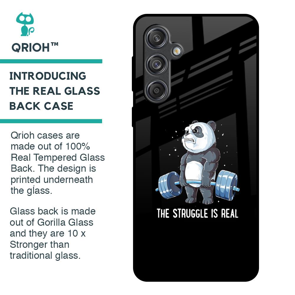 Real Struggle Glass Case for Samsung Galaxy M55 5G