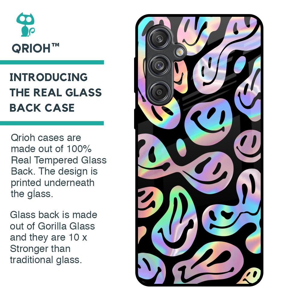 Acid Smile Glass Case for Samsung Galaxy M55 5G