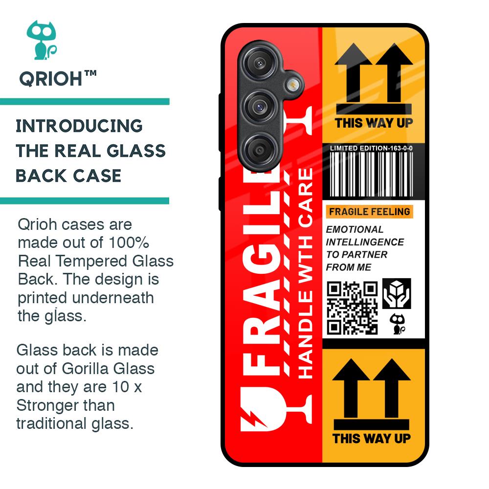 Handle With Care Glass Case for Samsung Galaxy M55 5G