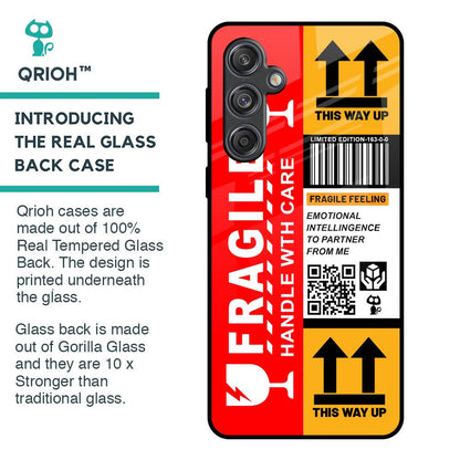 Handle With Care Glass Case for Samsung Galaxy M55 5G