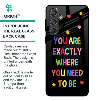 Magical Words Glass Case for Samsung Galaxy M55 5G