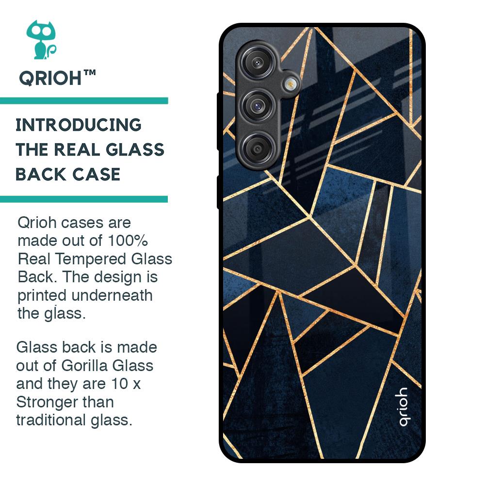 Abstract Tiles Glass Case for Samsung Galaxy M55 5G