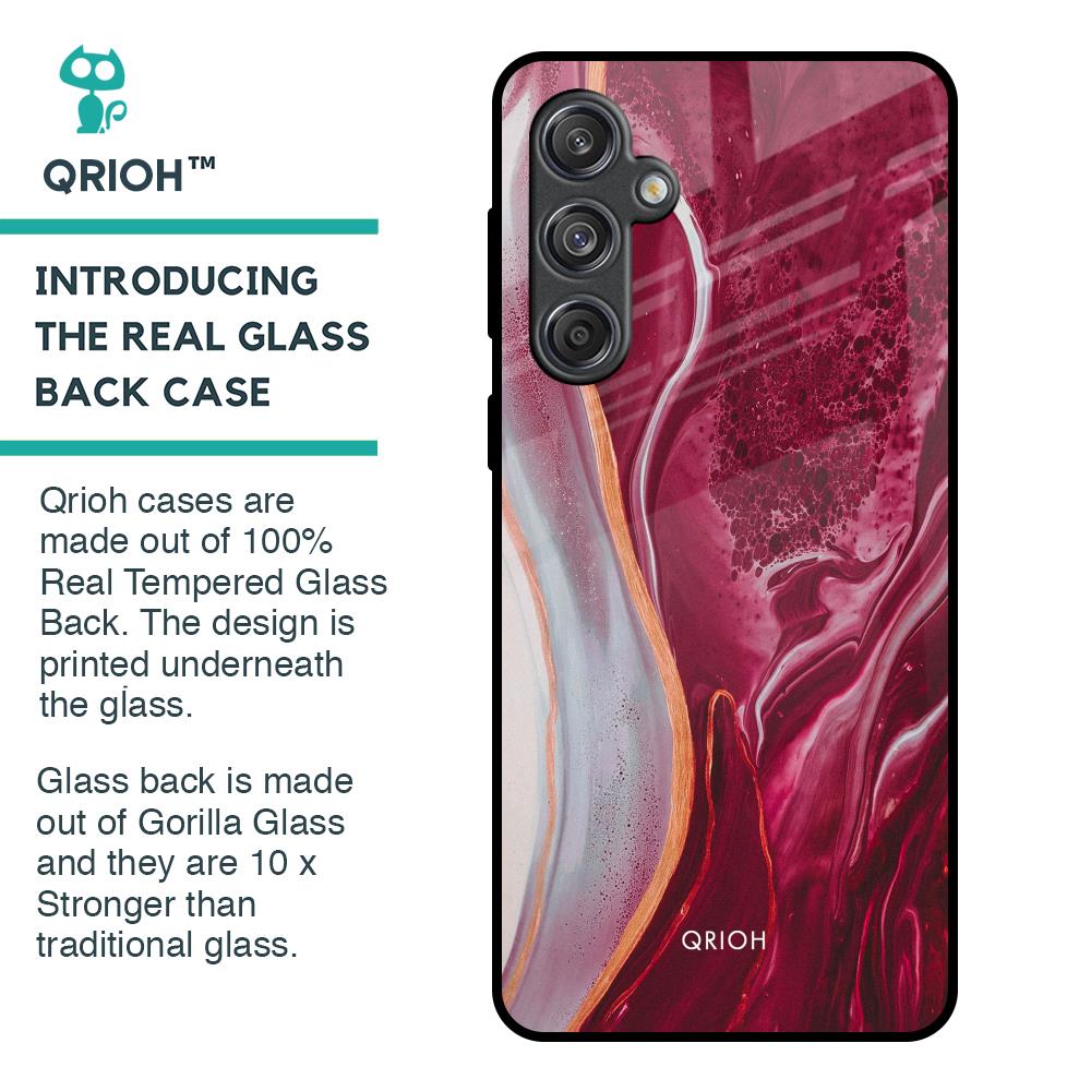 Crimson Ruby Glass Case for Samsung Galaxy M55 5G
