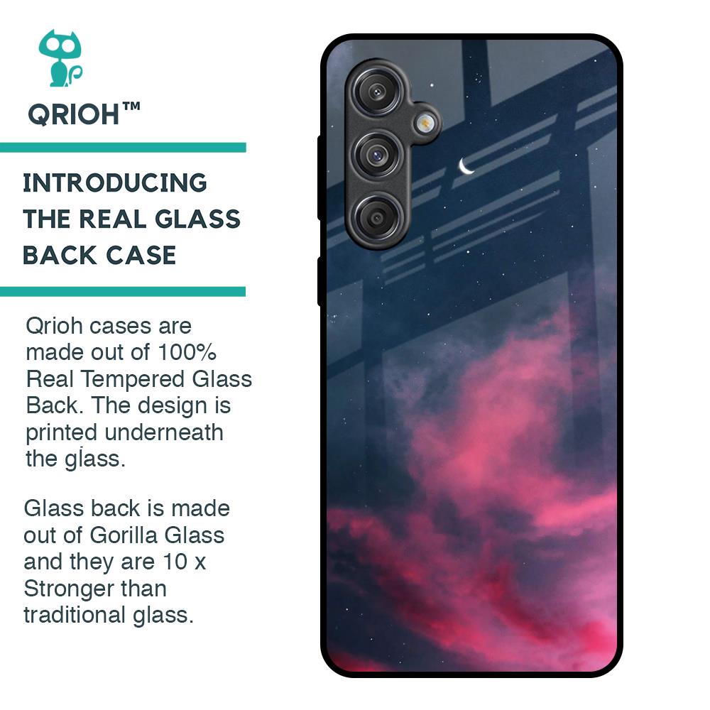 Moon Night Glass Case For Samsung Galaxy M55 5G