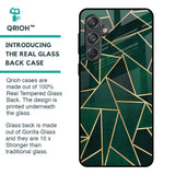 Abstract Green Glass Case For Samsung Galaxy M55 5G
