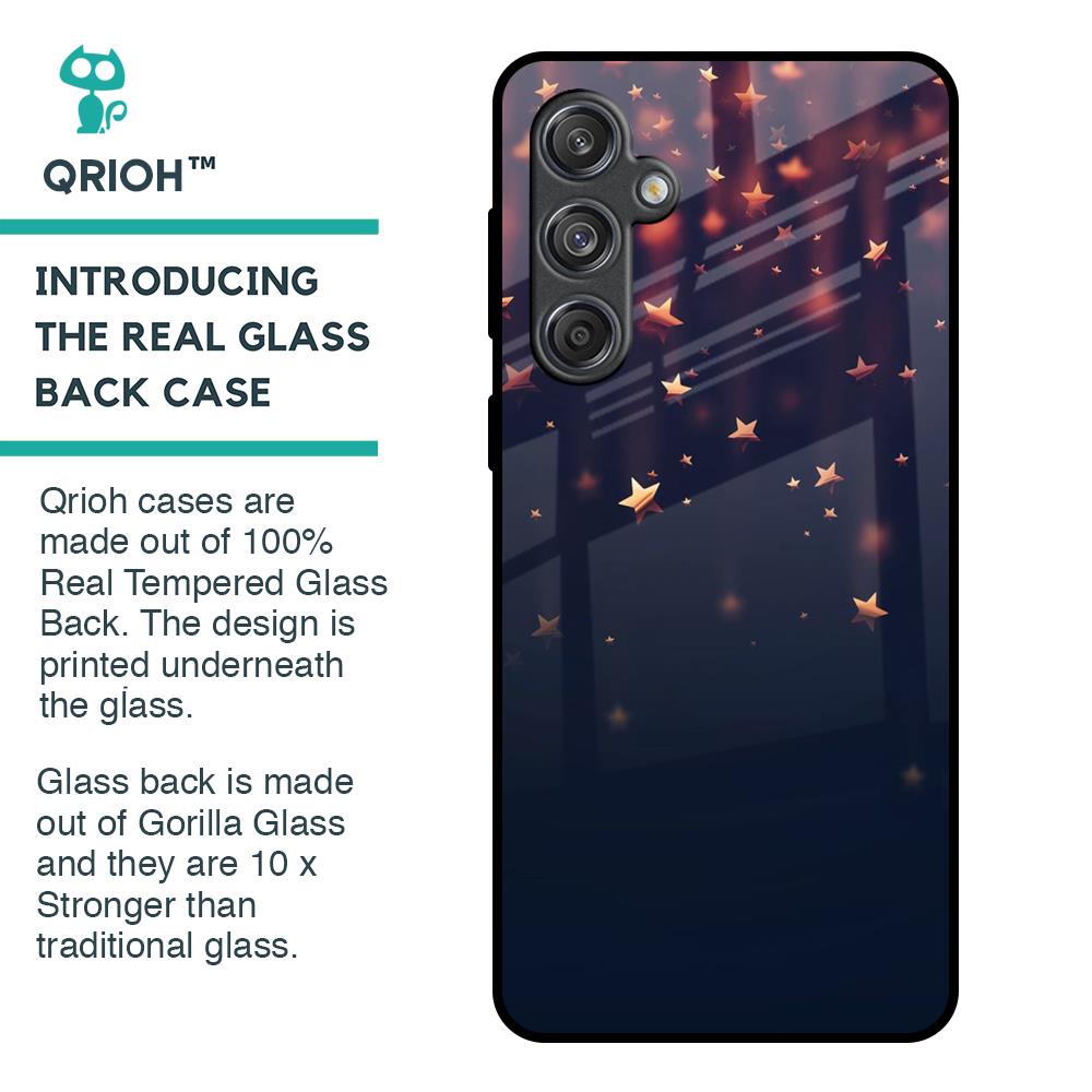Falling Stars Glass Case For Samsung Galaxy M55 5G