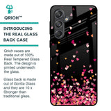 Heart Rain Fall Glass Case For Samsung Galaxy M55 5G