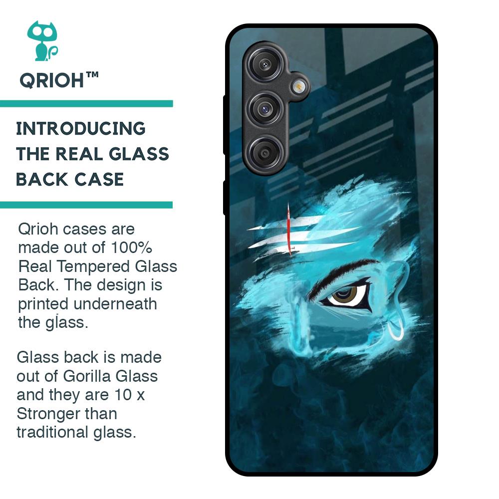 Power Of Trinetra Glass Case For Samsung Galaxy M55 5G