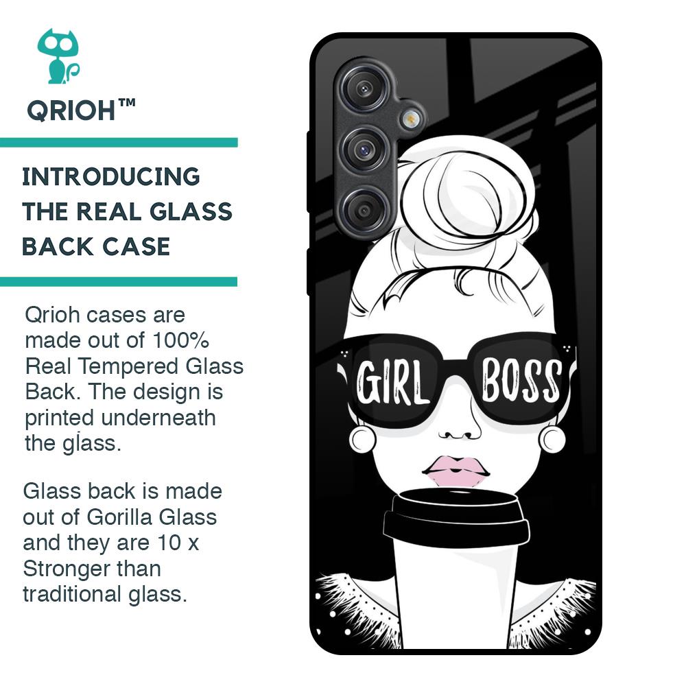 Girl Boss Glass Case For Samsung Galaxy M55 5G
