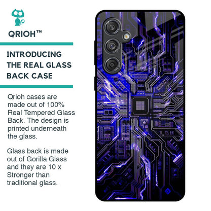 Techno Color Pattern Glass Case For Samsung Galaxy M55 5G