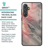 Pink And Grey Marble Glass Case For Samsung Galaxy M55 5G