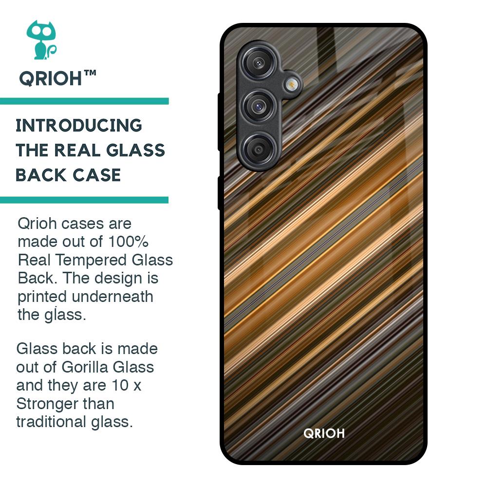 Diagonal Slash Pattern Glass Case for Samsung Galaxy M55 5G