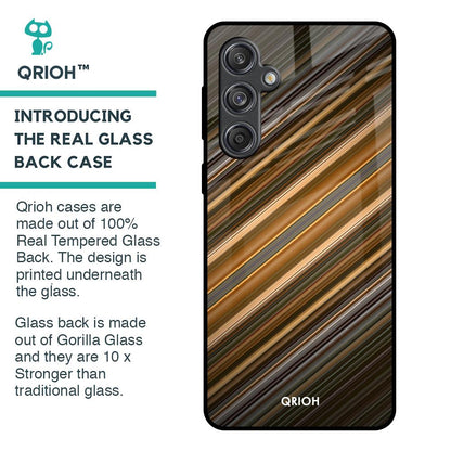 Diagonal Slash Pattern Glass Case for Samsung Galaxy M55 5G