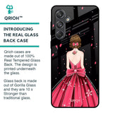 Fashion Princess Glass Case for Samsung Galaxy M55 5G