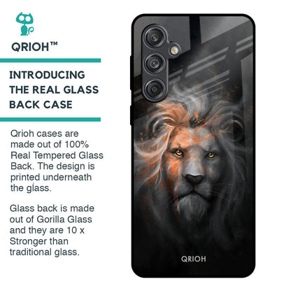 Devil Lion Glass Case for Samsung Galaxy M55 5G