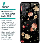 Black Spring Floral Glass Case for Samsung Galaxy M55 5G
