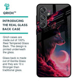 Moon Wolf Glass Case for Samsung Galaxy M55 5G