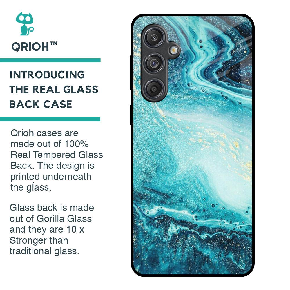 Sea Water Glass Case for Samsung Galaxy M55 5G
