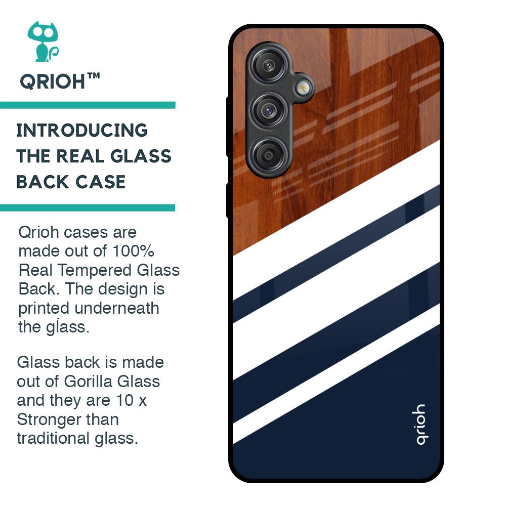 Bold Stripes Glass Case for Samsung Galaxy M55 5G