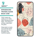 Abstract Faces Glass Case for Samsung Galaxy M55 5G