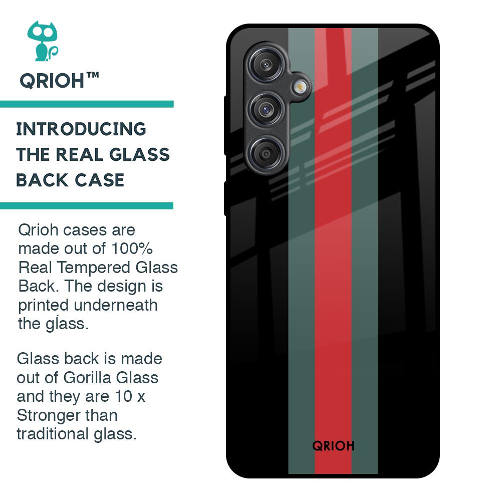 Vertical Stripes Glass Case for Samsung Galaxy M55 5G