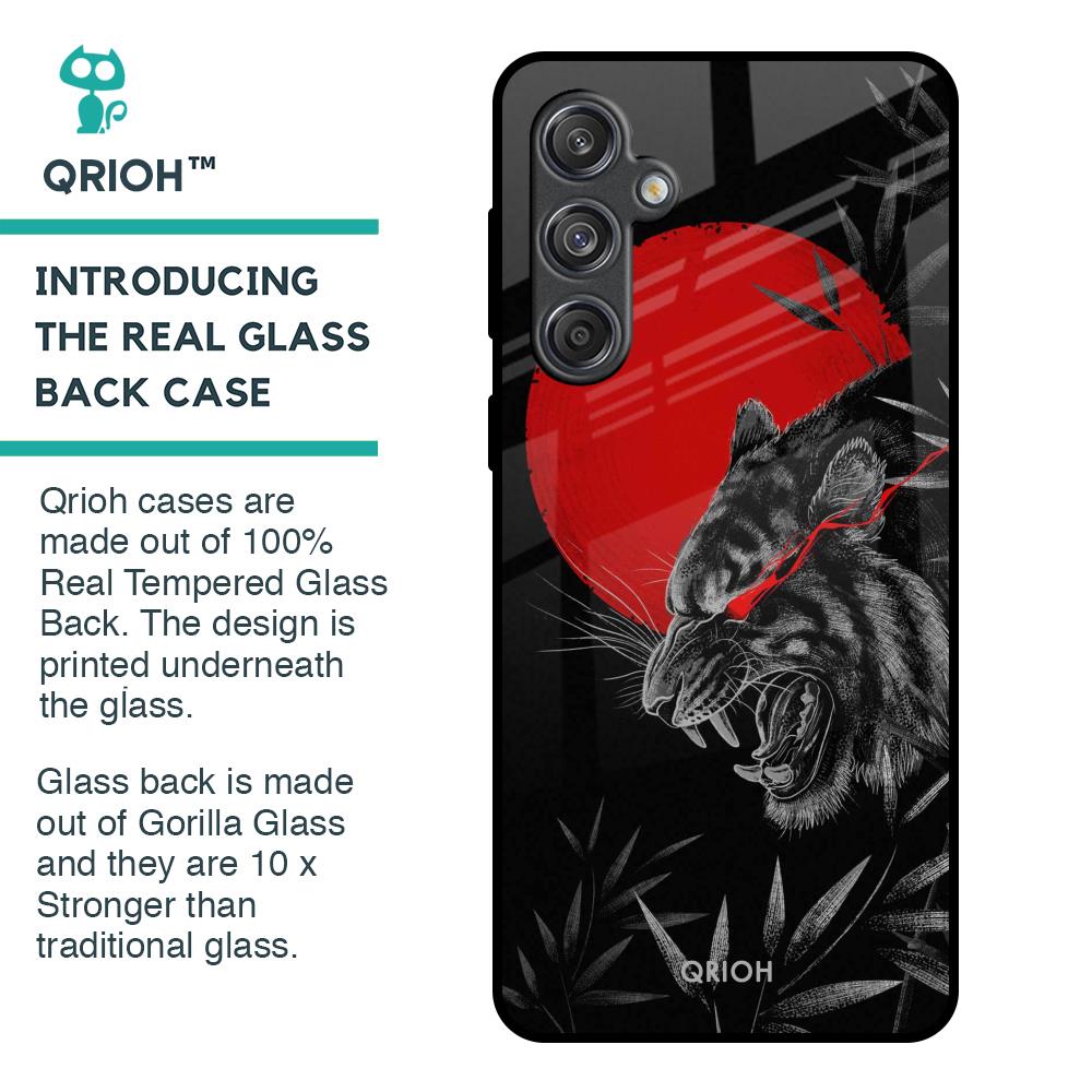 Red Moon Tiger Glass Case for Samsung Galaxy M55 5G