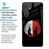 Anime Red Moon Glass Case for Samsung Galaxy M55 5G
