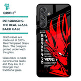 Red Vegeta Glass Case for Samsung Galaxy M55 5G