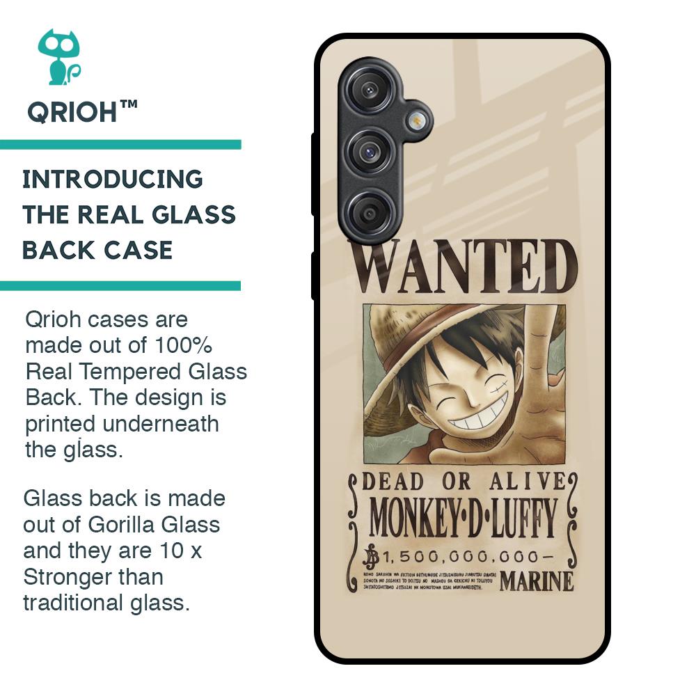 Luffy Wanted Glass Case for Samsung Galaxy M55 5G