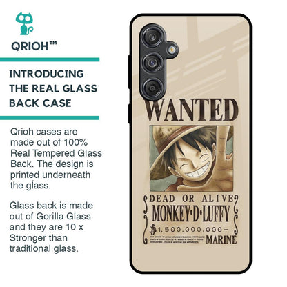 Luffy Wanted Glass Case for Samsung Galaxy M55 5G