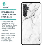 Modern White Marble Glass Case for Samsung Galaxy M55 5G