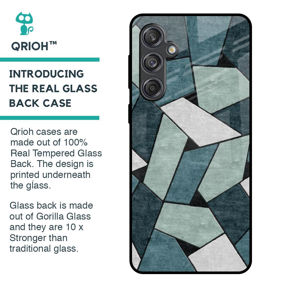 Abstact Tiles Glass Case for Samsung Galaxy M55 5G