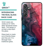 Blue & Red Smoke Glass Case for Samsung Galaxy M55 5G